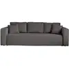 Image de Topaze - canapé 3 places - convertible avec coffre - en velours côtelé - best mobilier - gris TOPAZE