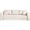 Image de Topaze - canapé 3 places - convertible avec coffre - en velours côtelé - best mobilier - beige TOPAZE