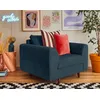 Image de Rune - Fauteuil - En Velours Côtelé - Bleu Nuit