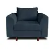 Image de Rune - fauteuil - en velours côtelé - lisa design - bleu nuit RUNE