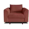Image de Rune - fauteuil - en velours côtelé - lisa design - terracotta RUNE