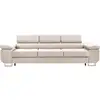 Image de Pablo - canapé 3 places - convertible avec têtières réglables - en velours - best mobilier - beige PABLO