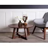 Image de Solin - Table Basse Ronde - Bois Plaquage Noyer - 75 Cm - Bois