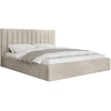 Image de Rosario - Lit Coffre - 160x200 - Sommier Inclus - En Velours - Beige