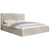 Image de Rosario - lit coffre - 160x200 - sommier inclus - en velours - Beige