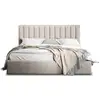 Image de Rosario - lit coffre - 180x200 - sommier inclus - en velours - best mobilier - beige ROSARIO