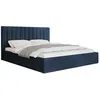 Image de Rosario - lit coffre - 180x200 - sommier inclus - en velours - Bleu