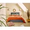 Image de Goyave - lit coffre - 140x190 - en velours côtelé - sommier inclus - Gris Anthracite
