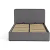 Image de Goyave - lit coffre - 140x190 - en velours côtelé - sommier inclus - best mobilier - gris anthracite GOYAVE