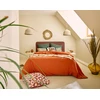 Image de Goyave - Lit Coffre - 140x190 - En Velours Côtelé - Sommier Inclus - Terracotta
