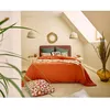 Image de Goyave - lit coffre - 140x190 - en velours côtelé - sommier inclus - Terracotta