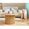 Image de Oliva - Table Basse Ronde - Effet Bois - 80 Cm - Bois