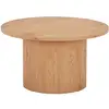 Image de Oliva - table basse ronde - effet bois - 80 cm - lisa design - bois OLIVA