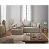 Image de Topaze - canapé dangle réversible - 4 places - convertible avec coffre - en tissu - Beige
