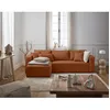 Image de Topaze - canapé dangle réversible - 4 places - convertible avec coffre - en tissu - Terracotta