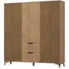 Image de Portmore - armoire - effet bois - 185x192 cm - best mobilier - bois PORTMORE
