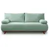 Image de Cristal - canapé 3 places - convertible avec coffre - en velours texturé - best mobilier - bleu CRISTAL