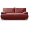 Image de Cristal - canapé 3 places - convertible avec coffre - en velours texturé - best mobilier - rose CRISTAL