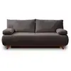 Image de Cristal - canapé 3 places - convertible avec coffre - en velours texturé - best mobilier - gris foncé CRISTAL