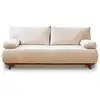 Image de Cristal - canapé 3 places - convertible avec coffre - en velours texturé - best mobilier - beige CRISTAL