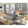 Image de Lucea - Lit Coffre - 140x200 - Sommier Inclus - En Velours - Taupe