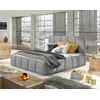 Image de Lucea - Lit Coffre - 140x200 - Sommier Inclus - En Velours - Gris Clair