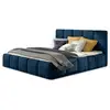 Image de Lucea - lit coffre - 180x200 - sommier inclus - en velours - best mobilier - bleu nuit LUCEA