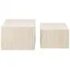 Image de Pueblo - lot de 2 tables basses - effet travertin - 58 et 50 cm - lisa design - beige PUEBLO