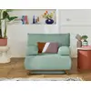 Image de Cristal - Fauteuil - Convertible Avec Coffre - En Velours Texturé - Bleu