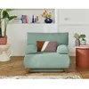 Image de Cristal - fauteuil - convertible avec coffre - en velours texturé - Bleu