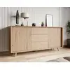 Image de Diego - Buffet - Effet Bois - 3 Tiroirs Et 2 Portes - 180 Cm - Bois