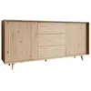 Image de Diego - buffet - effet bois - 3 tiroirs et 2 portes - 180 cm - best mobilier - bois DIEGO