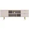 Image de Monica - meuble tv - beige - 4 niches et 2 portes - 150 cm - best mobilier - beige MONICA