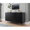 Image de Monica - Buffet - Noir - 3 Tiroirs Et 2 Portes - 150 Cm - Noir