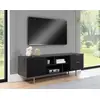 Image de Monica - Meuble Tv - Noir - 4 Niches Et 2 Portes - 150 Cm - Noir