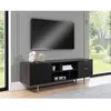 Image de Monica - meuble TV - noir - 4 niches et 2 portes - 150 cm - Noir