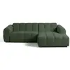 Image de Ray - canapé d'angle droit - 4 places - en tissu texturé - lisa design - vert RAY