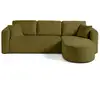 Image de Miro - canapé d'angle réversible - 4 places - convertible avec coffre - en velours texturé - best mobilier - vert olive MIRO