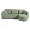 Image de Miro - canapé d'angle réversible - 4 places - convertible avec coffre - en velours texturé - best mobilier - vert sauge MIRO