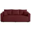 Image de Regala - canapé 3 places - convertible avec coffre - en tissu - best mobilier - rouge REGALA