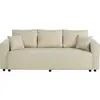 Image de Regala - canapé 3 places - convertible avec coffre - en tissu - best mobilier - beige REGALA