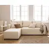 Image de Regala - Canapé D'angle Réversible - 4 Places - Convertible Avec Coffre - En Tissu - Beige