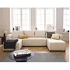 Image de Regala - canapé panoramique - 7 places - convertible avec coffre - en tissu - Beige