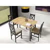 Image de Magov - Table À Manger Extensible - Effet Bois Et Noir - 4 Personnes - Bois / Noir
