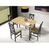 Image de Magov - table à manger extensible - effet bois et noir - 4 personnes - Bois / Noir