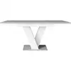 Image de Xandriel - table à manger extensible - gris et blanc - 4 à 6 personnes - best mobilier - blancetchêne clair XANDRIEL