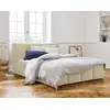 Image de Elysia - Lit Coffre - 140x190 - En Velours - Sommier Inclus - Beige