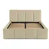 Image de Elysia - lit coffre - 140x190 - en velours - sommier inclus - lisa design - beige ELYSIA