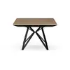 Image de Belize - table à manger carrée extensible - effet bois et métal - 4 à 8 personnes - lisa design - noir et bois BELIZE