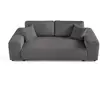 Image de Garance - canapé droit 3 places - en velours côtelé - lisa design - gris foncé GARANCE